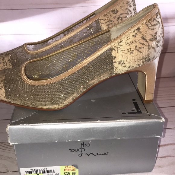Nina Shoes Gold Lace Shoe 65 Poshmark
